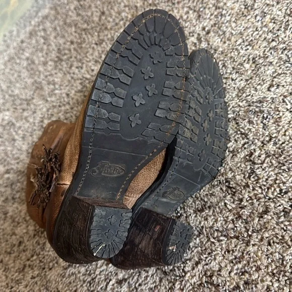 Justin Tan RUSTICO brown distressed leather ankle boots Size 5.5 - Picture 11 of 14